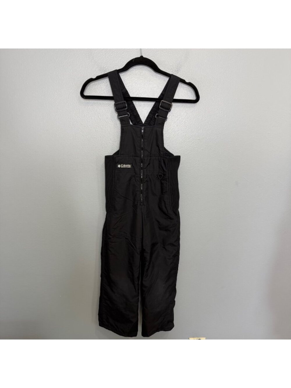 COLUMBIA kid's black snow bibs overalls size 6/7